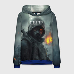 Толстовка-худи мужская Stalker 2 взрыв вышки, цвет: 3D-синий