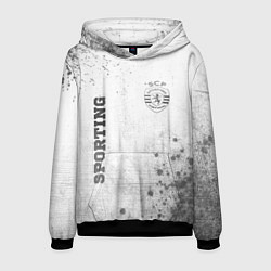 Толстовка-худи мужская Sporting - white gradient вертикально, цвет: 3D-черный