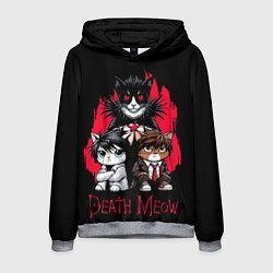 Толстовка-худи мужская Death meow cats, цвет: 3D-меланж