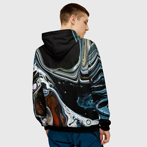 Мужская толстовка Slava Marlow music artist / 3D-Черный – фото 4