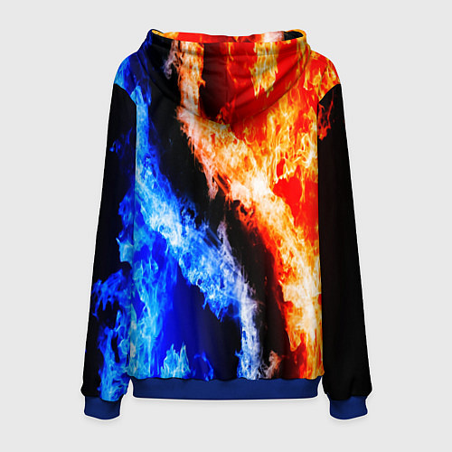 Мужская толстовка Portal битва огней / 3D-Синий – фото 2