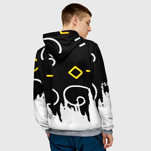 Мужская толстовка Doom game pattern / 3D-Меланж – фото 4