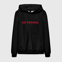 Толстовка-худи мужская Toyota red logo auto, цвет: 3D-черный