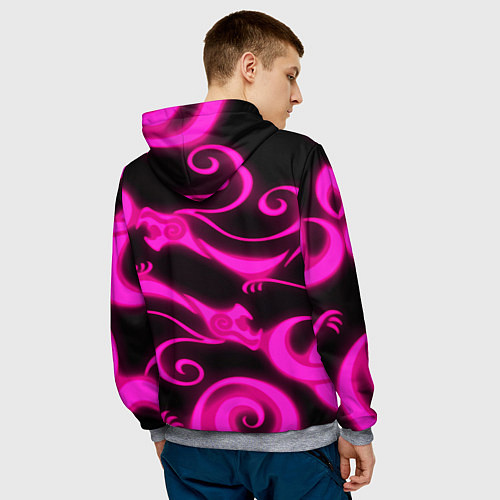 Мужская толстовка Sleeping dogs japan gta dragon / 3D-Меланж – фото 4