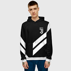 Толстовка-худи мужская Juventus line white, цвет: 3D-белый — фото 2