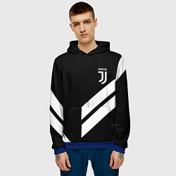 Толстовка-худи мужская Juventus line white, цвет: 3D-синий — фото 2