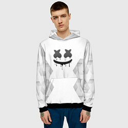 Толстовка-худи мужская Marshmello white poly, цвет: 3D-черный — фото 2