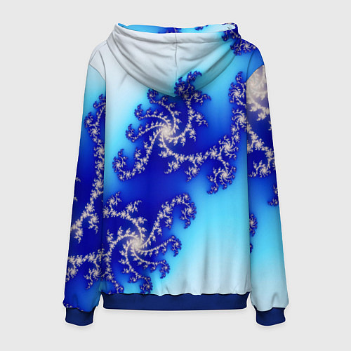 Мужская толстовка Психоделика холодный узоры / 3D-Синий – фото 2