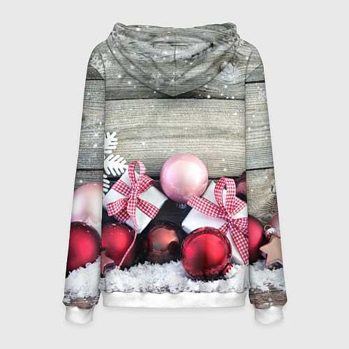 Мужская толстовка Новогодние подарки / 3D-Белый – фото 2