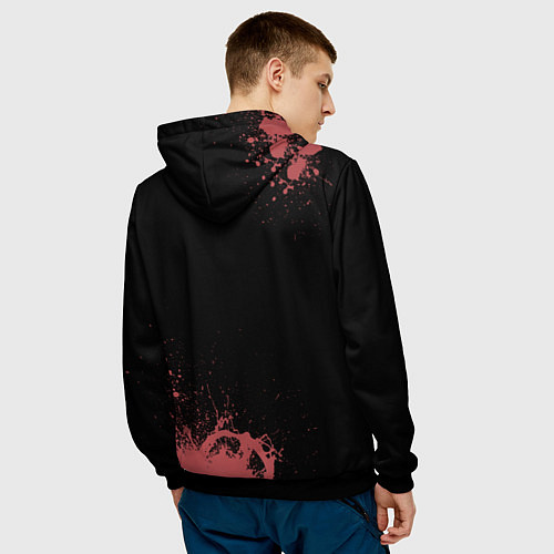 Мужская толстовка Spider-man splashes / 3D-Черный – фото 4