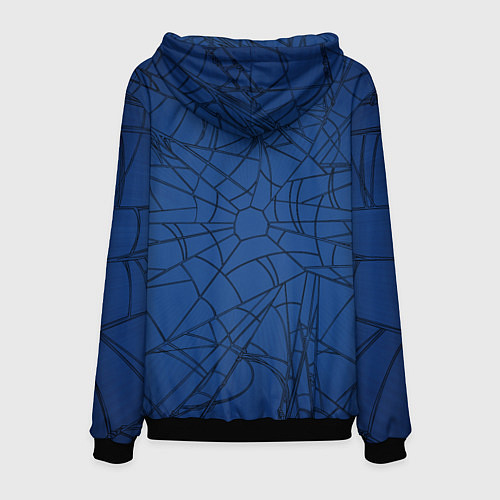 Мужская толстовка Spider-man with a spider web / 3D-Черный – фото 2