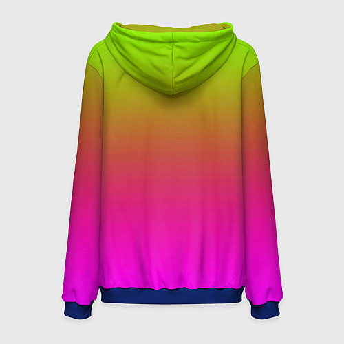 Мужская толстовка Неоновый градиент фон / 3D-Синий – фото 2