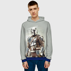 Толстовка-худи мужская The Mandalorian - Din Djarin, цвет: 3D-синий — фото 2