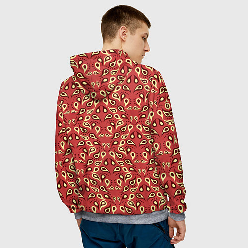 Мужская толстовка Индийский платок / 3D-Меланж – фото 4