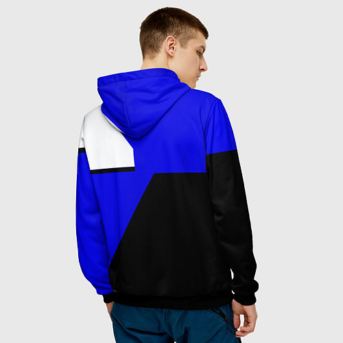 Мужская толстовка Portal geometry steel game / 3D-Черный – фото 4