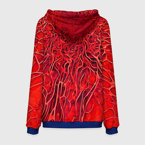 Мужская толстовка Красный симбионт абстракция / 3D-Синий – фото 2