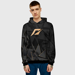 Толстовка-худи мужская Need for Speed golden poly, цвет: 3D-черный — фото 2