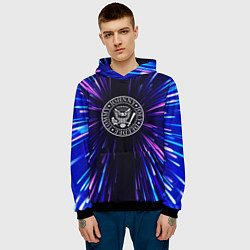 Толстовка-худи мужская Ramones neon energy, цвет: 3D-черный — фото 2