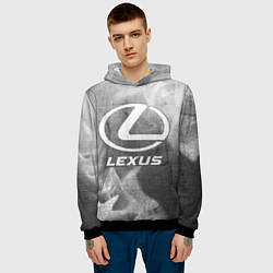 Толстовка-худи мужская Lexus - grey gradient, цвет: 3D-черный — фото 2