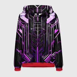 Мужская толстовка Purple lines on a black background