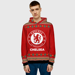 Толстовка-худи мужская Chelsea new year, цвет: 3D-черный — фото 2