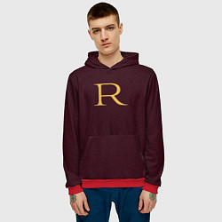 Толстовка-худи мужская Weasley jumper letter R, цвет: 3D-красный — фото 2