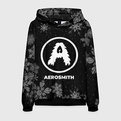 Толстовка-худи мужская Снежный Aerosmith, цвет: 3D-черный
