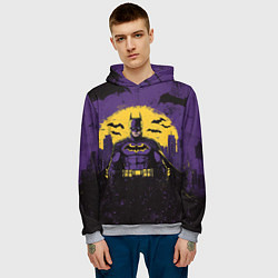 Толстовка-худи мужская Batman, цвет: 3D-меланж — фото 2