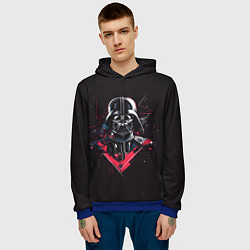 Толстовка-худи мужская Darth Vader on black, цвет: 3D-синий — фото 2
