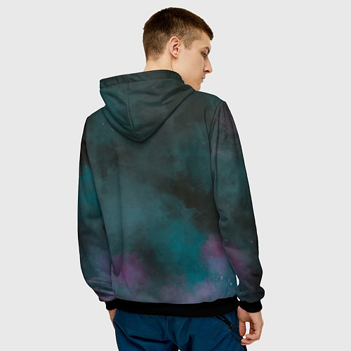 Мужская толстовка Джинкс голубой дым / 3D-Черный – фото 4