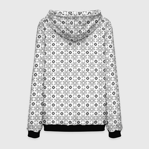 Мужская толстовка Чёрные звёзды на чёрном фоне / 3D-Черный – фото 2