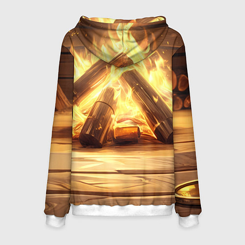 Мужская толстовка Зеленая новогодняя змея 2025 года / 3D-Белый – фото 2