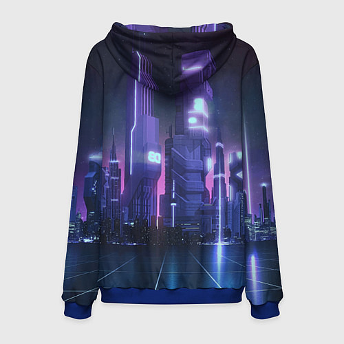 Мужская толстовка Bart Simpson on a gyro scooter - ai art / 3D-Синий – фото 2