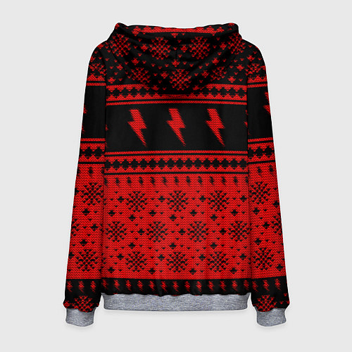 Мужская толстовка ACDC christmas sweater / 3D-Меланж – фото 2