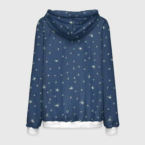 Мужская толстовка Новогодний чиловый парень / 3D-Белый – фото 2