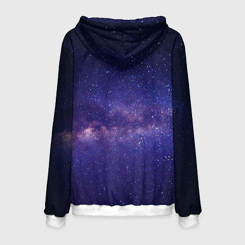 Мужская толстовка Чиловый парень в космосе / 3D-Белый – фото 2