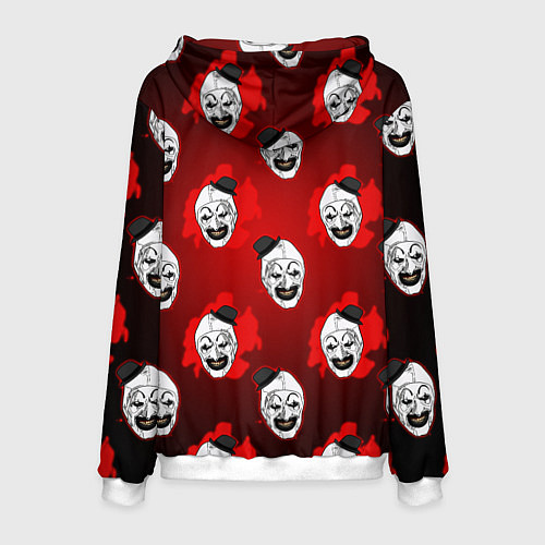 Мужская толстовка Funny clown Art in blood / 3D-Белый – фото 2