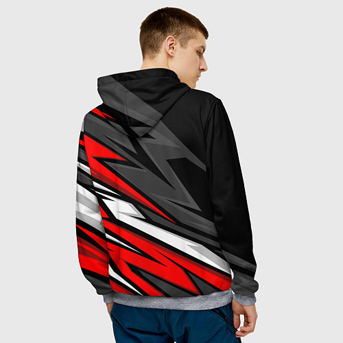 Мужская толстовка Lixiang - красный спортивный / 3D-Меланж – фото 4