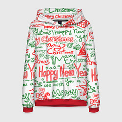 Мужская толстовка Новогодняя атмосфера merry christmas