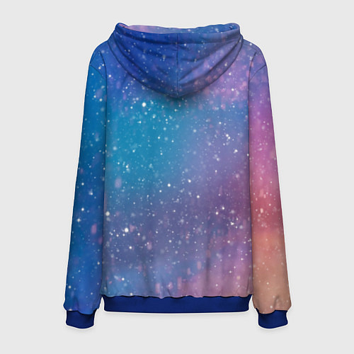Мужская толстовка Winter falls gradient / 3D-Синий – фото 2