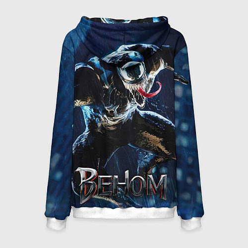 Мужская толстовка Веном в прыжке / 3D-Белый – фото 2