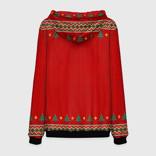 Мужская толстовка Stray new year / 3D-Черный – фото 2