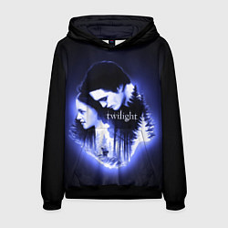 Толстовка-худи мужская Twilight Bella and Edward, цвет: 3D-черный