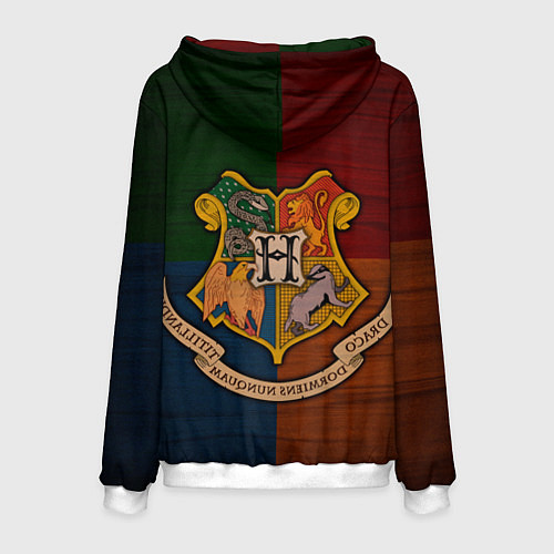 Мужская толстовка Hogwarts emblem / 3D-Белый – фото 2