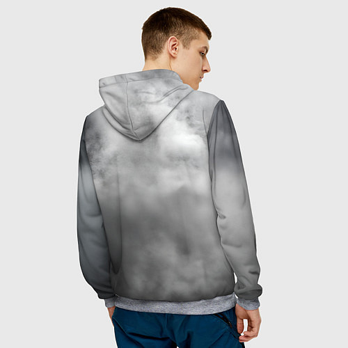 Мужская толстовка Бэтмен в дыму / 3D-Меланж – фото 4