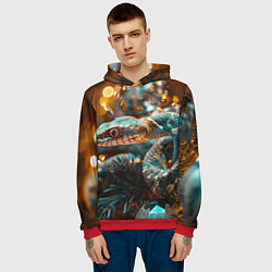 Толстовка-худи мужская Праздничный змей, цвет: 3D-красный — фото 2