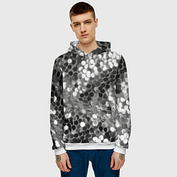 Толстовка-худи мужская Блистание, цвет: 3D-белый — фото 2