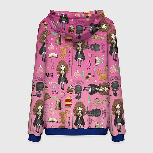 Мужская толстовка Паттерн с Гермионой из Гарри Поттер / 3D-Синий – фото 2