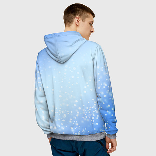 Мужская толстовка Змеи к нам приходят 2025 / 3D-Меланж – фото 4