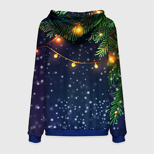 Мужская толстовка Змея и мандарины 2025 / 3D-Синий – фото 2